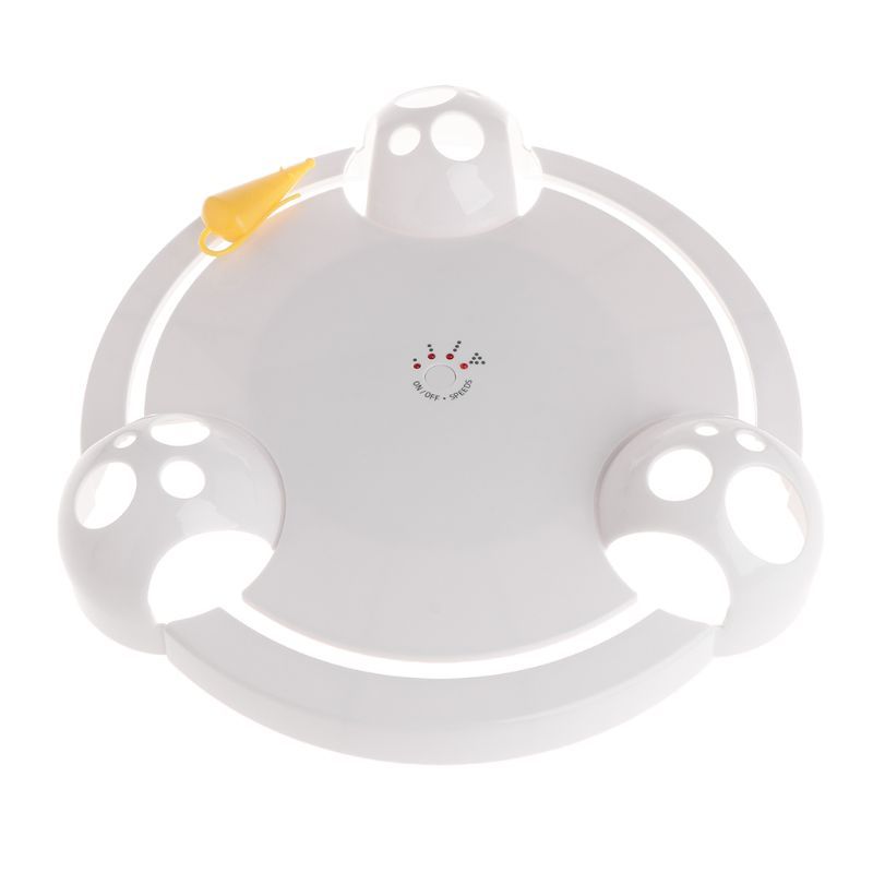 JMT-360522 Auto-Rotating Cat Toy Turntable with Electric Mouse Play Plate - Durable ABS Material