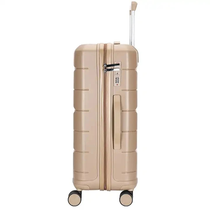 JMT-361418 Durable PP Shell Carry-On Trolley Luggage Set in 20", 24", and 28" Sizes for Outdoor Travel