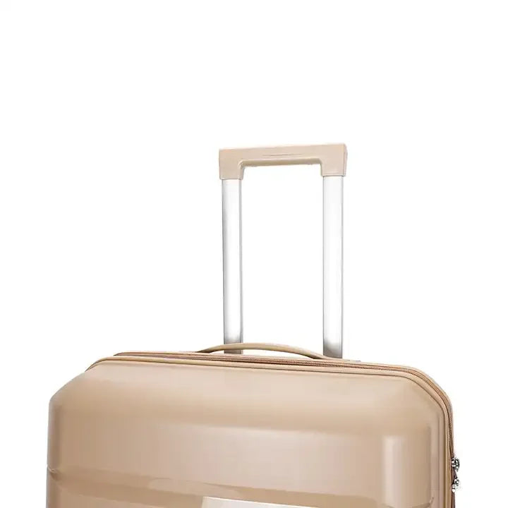 JMT-361418 Durable PP Shell Carry-On Trolley Luggage Set in 20", 24", and 28" Sizes for Outdoor Travel