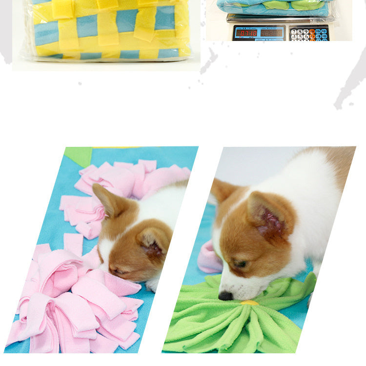 JMT-361674 Slow Food Interactive Puzzle Mat for Dogs - Engaging Foraging Training Blanket