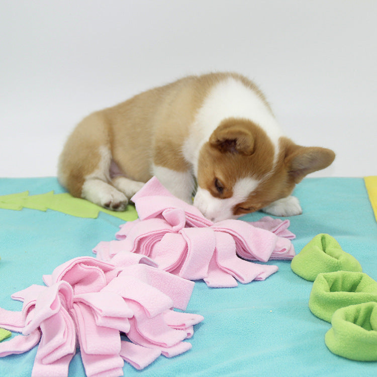 JMT-361674 Slow Food Interactive Puzzle Mat for Dogs - Engaging Foraging Training Blanket