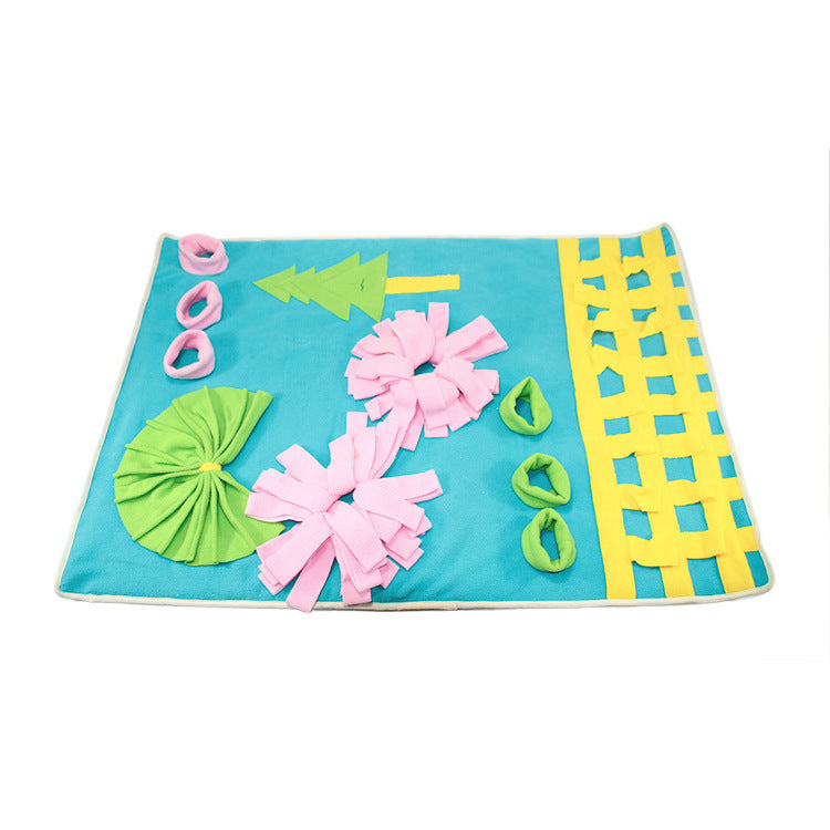 JMT-361674 Slow Food Interactive Puzzle Mat for Dogs - Engaging Foraging Training Blanket