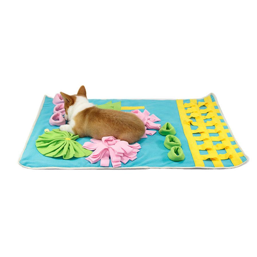 JMT-361674 Slow Food Interactive Puzzle Mat for Dogs - Engaging Foraging Training Blanket