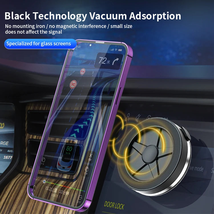 JMT-362506 Universal Magnetic Car Phone Holder with Vacuum Suction for Secure Mobile Device Mounting in Vehicles