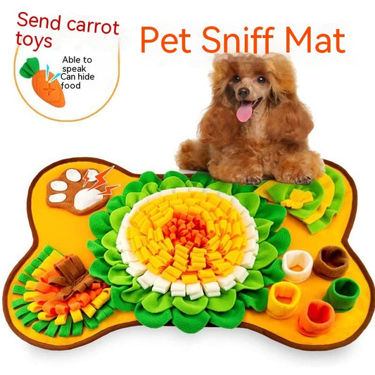 JMT-362826 Pet Smell Pad for Interactive Play - Sound Radish Design, 64 x 43 cm, Polar Fleece Material, Assorted Colors