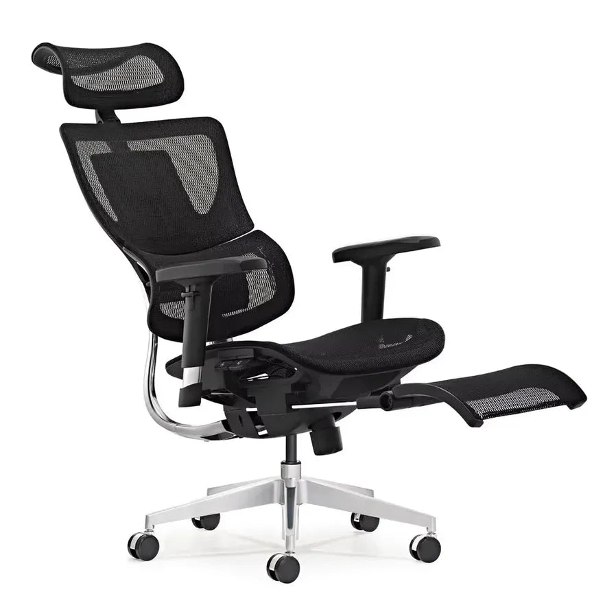 JMT-363146 Ergonomic Conference Chair with Adjustable Swivel and Footrest, Full Mesh Design