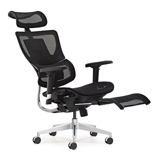 JMT-363146 Ergonomic Conference Chair with Adjustable Swivel and Footrest, Full Mesh Design