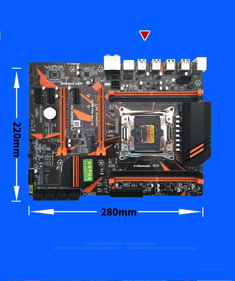 JMT-363146 LGA 2011-3 LGA2011-3 X99 Motherboard with DDR4 Memory Support and Integrated Sound Card