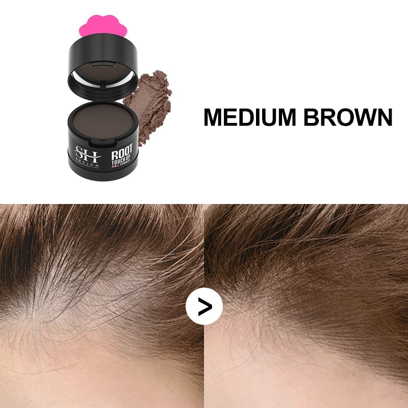 JMT-363274 Forehead Hairline Mud Powder for Natural Hair Replacement – Black, Dark Brown, Medium Brown (4G)