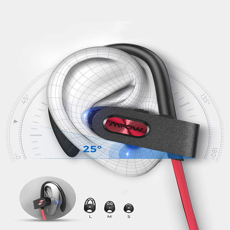 JMT-363338 Bluetooth Hanging Ear Headset with Stereo Sound and Voice Control - Available in Red, Black, and Pink