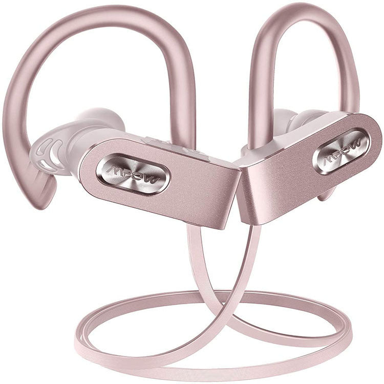 JMT-363338 Bluetooth Hanging Ear Headset with Stereo Sound and Voice Control - Available in Red, Black, and Pink