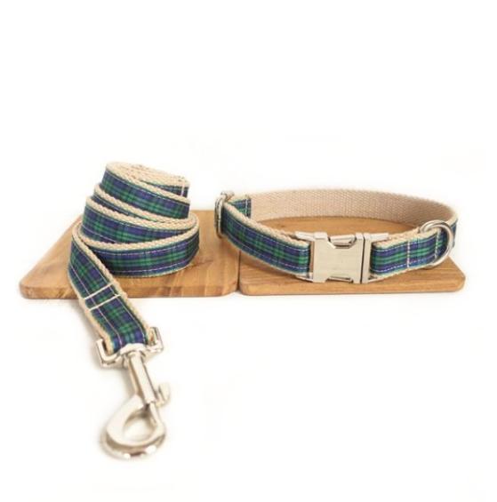 JMT-363338 Comfortable Polyester Dog Collar in Green and Blue - Various Sizes Available