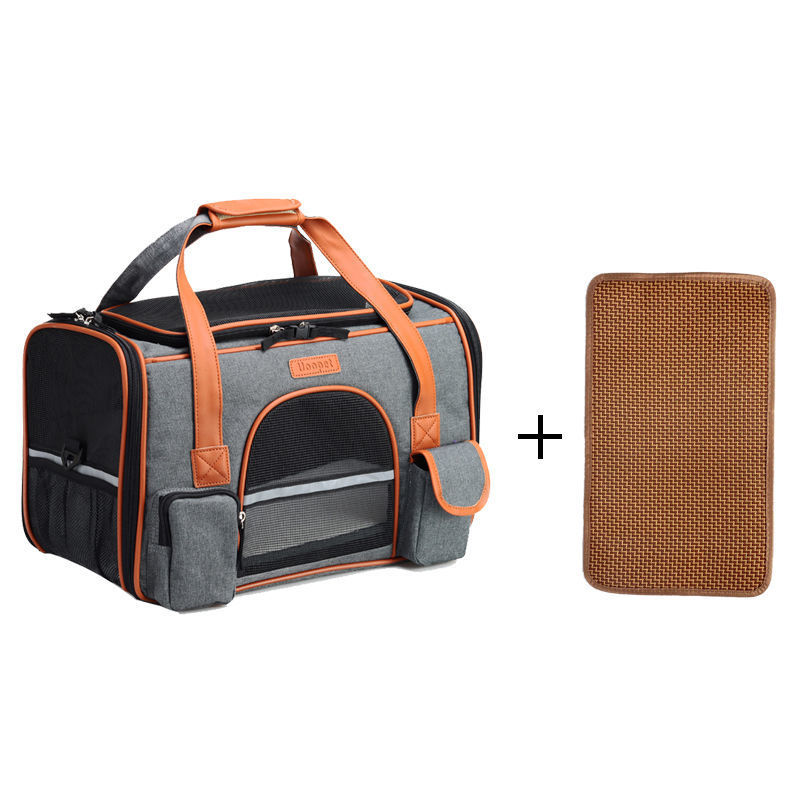 JMT-363338 Foldable Large Capacity Dog and Cat Backpack Carrier, Portable Handheld Diagonal Bag