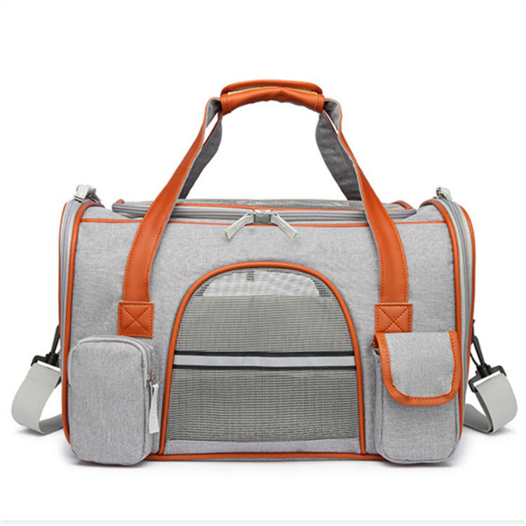 JMT-363338 Foldable Large Capacity Dog and Cat Backpack Carrier, Portable Handheld Diagonal Bag