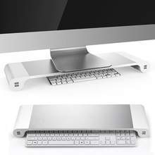 JMT-363466 Adjustable Computer Monitor Stand with USB Charging & Keyboard Storage Solution
