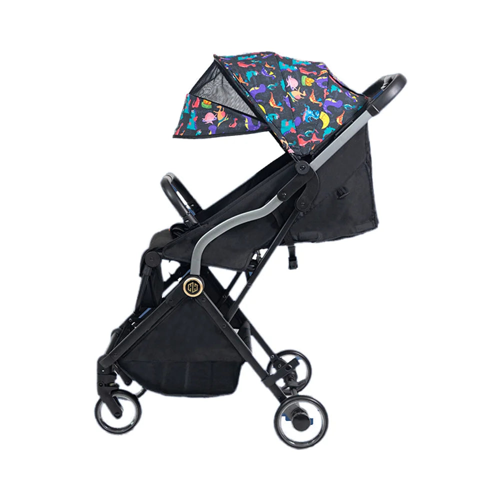 JMT-363850 Lightweight Folding Red Stroller for Toddlers with 4 Wheels and Comfortable Design