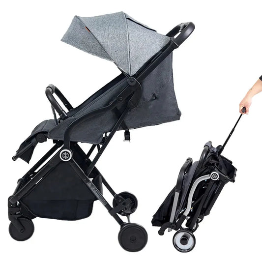 JMT-363850 Lightweight Folding Red Stroller for Toddlers with 4 Wheels and Comfortable Design