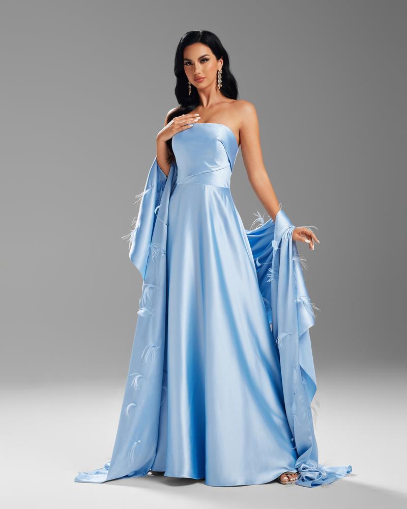 JMT-364234 Elegant Blue Evening Dress for Ladies - Model SH0073
