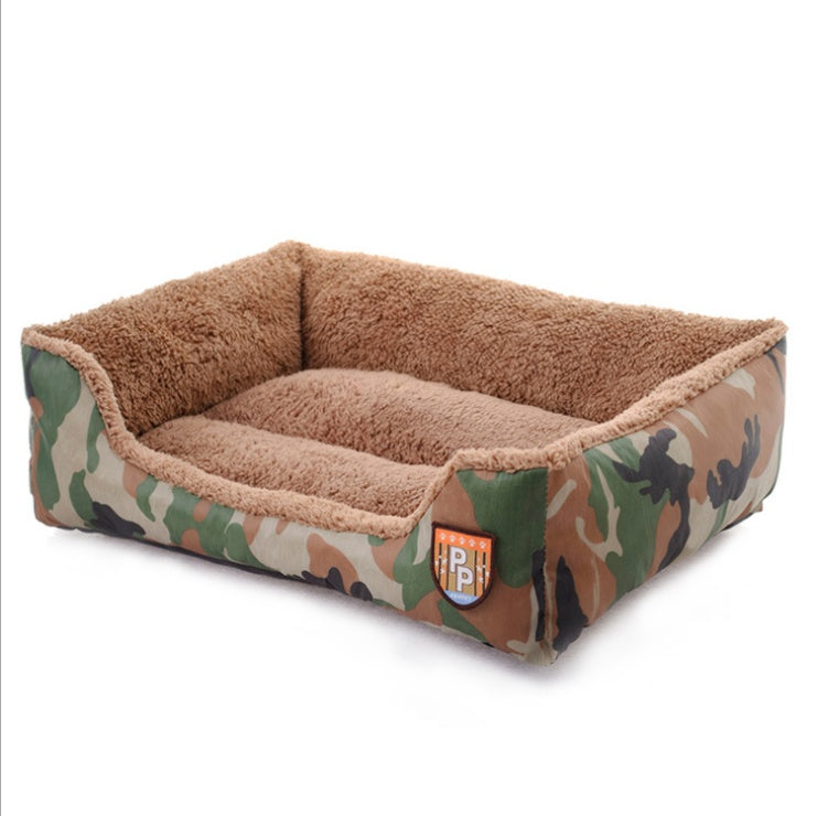 JMT-364298 Military Style Camouflage Pet Kennel - Waterproof Oxford with PPCotton Filler, Sizes S to L
