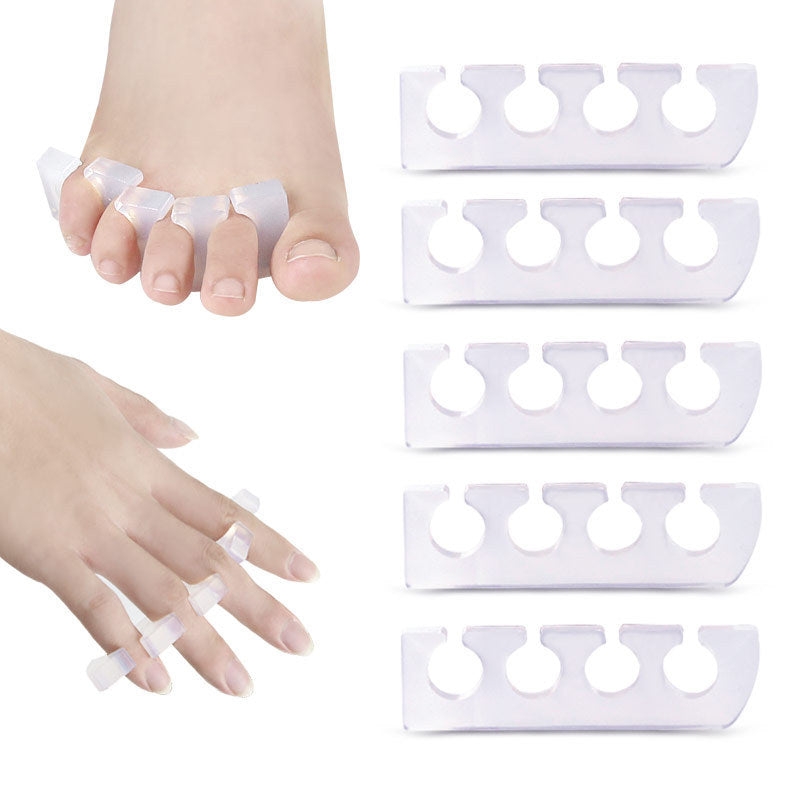 JMT-364298 Transparent Silicone Five-Toe Separator for Comfort in Sports and Casual Shoes