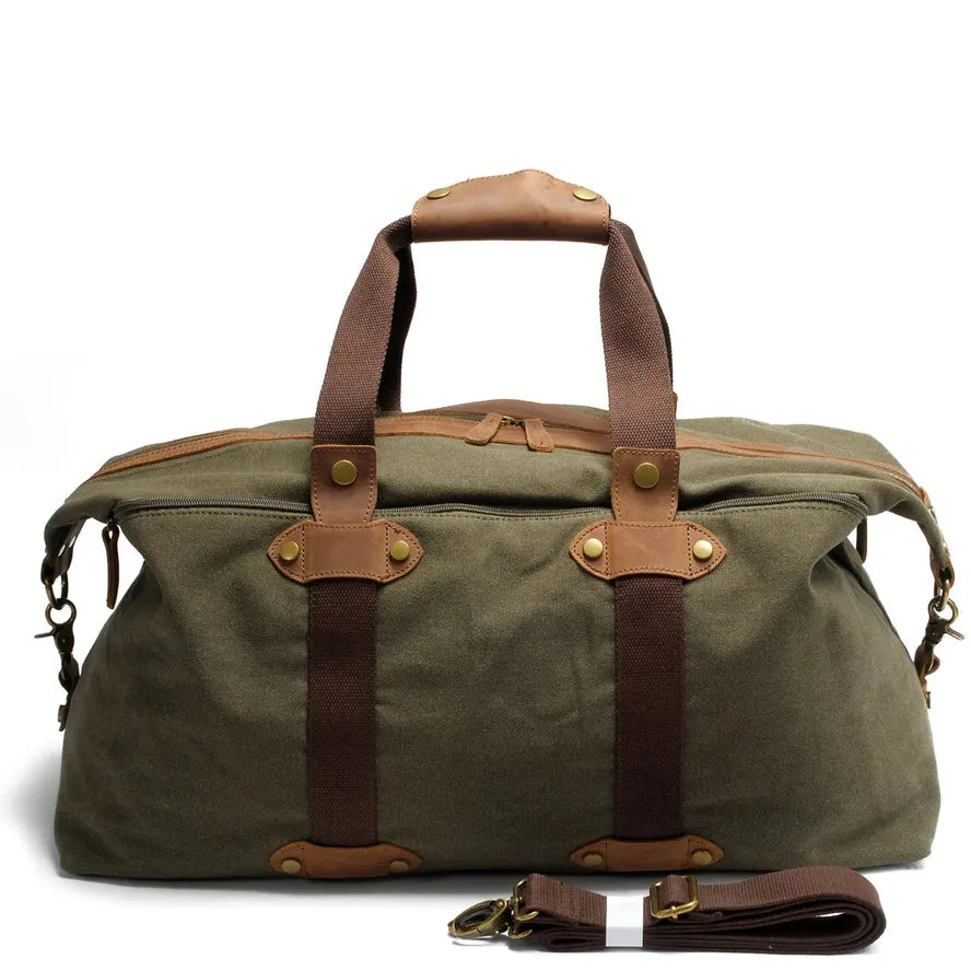 JMT-364362 Retro Canvas Travel Duffle Bag with Zipper Closure and Custom Logo Options