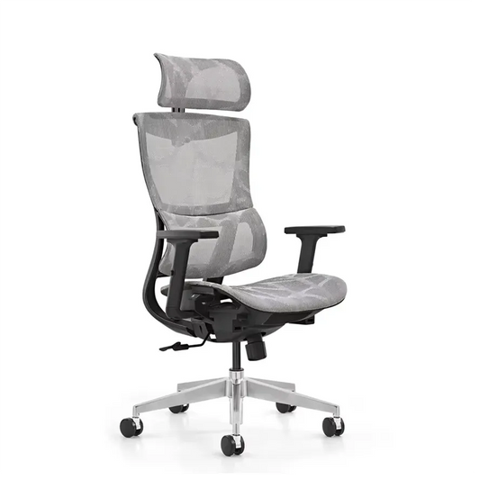 JMT-364746 Modern Ergonomic Swivel Office Chair with Adjustable Headrest and Mesh Back for Enhanced Comfort