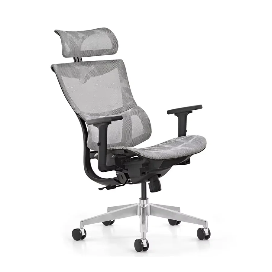 JMT-364746 Modern Ergonomic Swivel Office Chair with Adjustable Headrest and Mesh Back for Enhanced Comfort