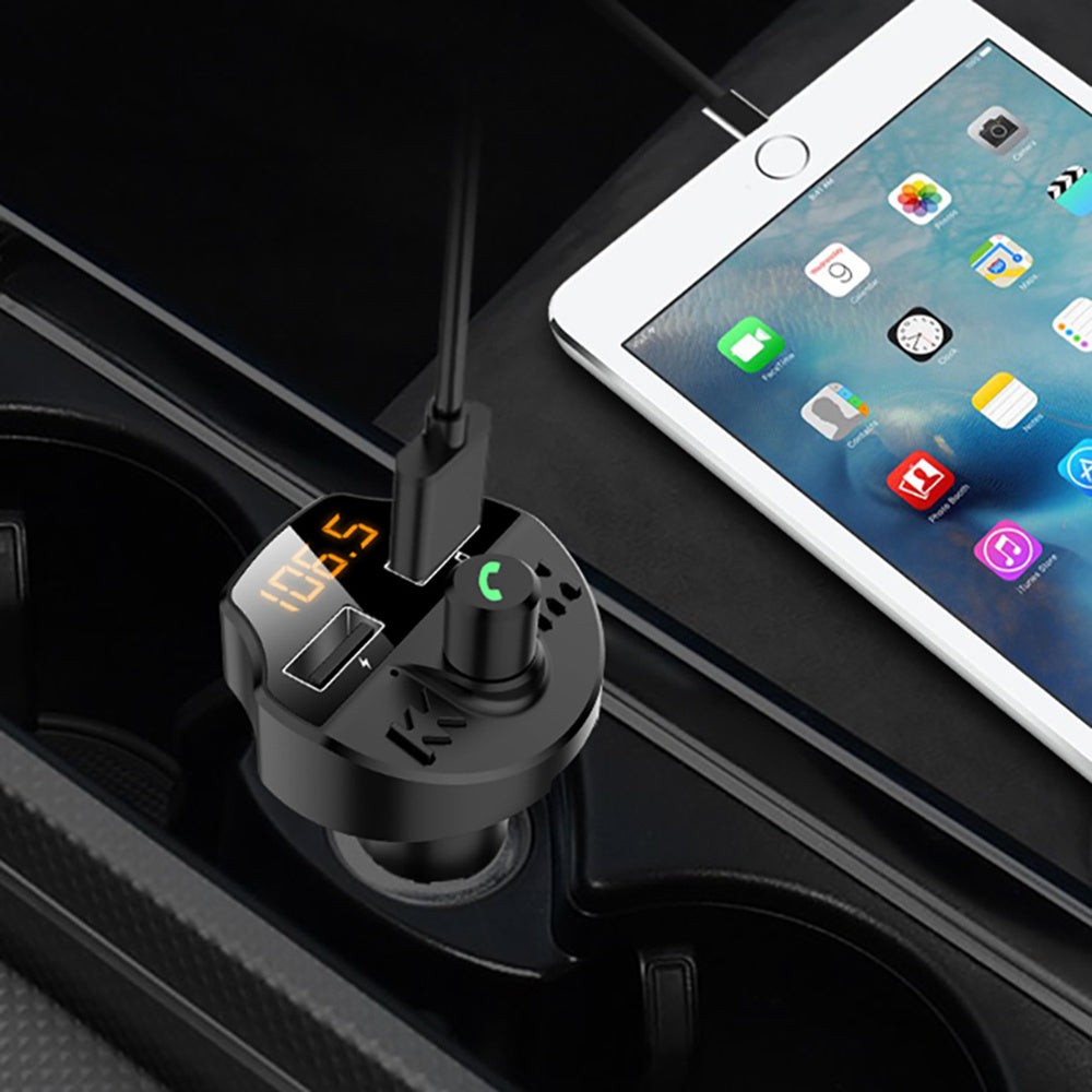 JMT-364810 Bluetooth MP3 Car Player with Noise Reduction, Dual USB Fast Charging, and Compatibility for Android/iOS