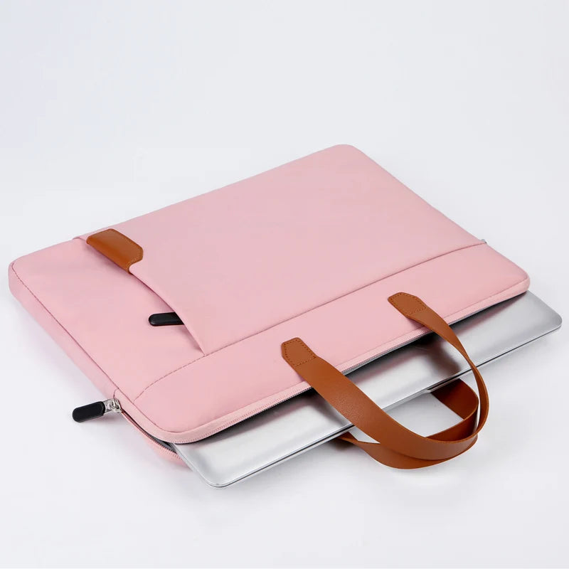 JMT-364810 Oxford 15.6 Inch Laptop Briefcase - Portable PU Leather Shoulder Bag with Plush Lining