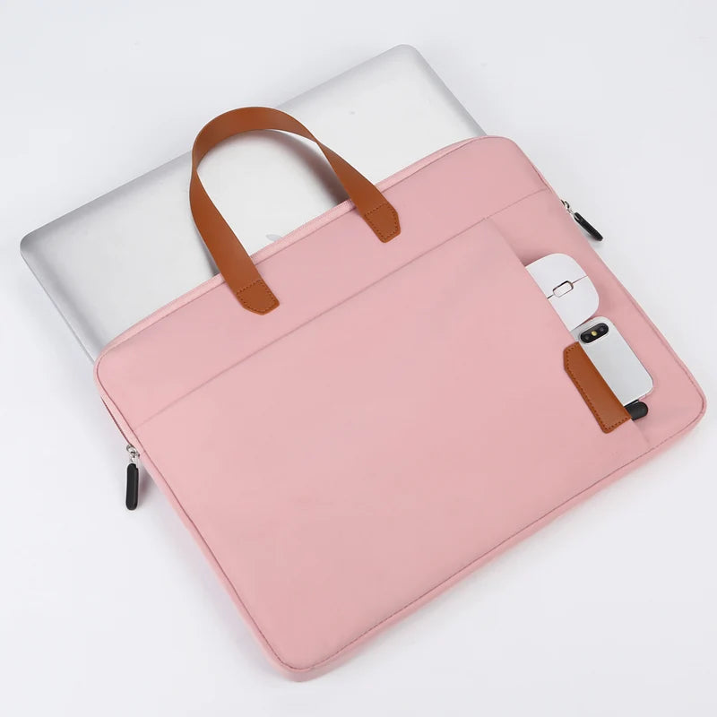 JMT-364810 Oxford 15.6 Inch Laptop Briefcase - Portable PU Leather Shoulder Bag with Plush Lining