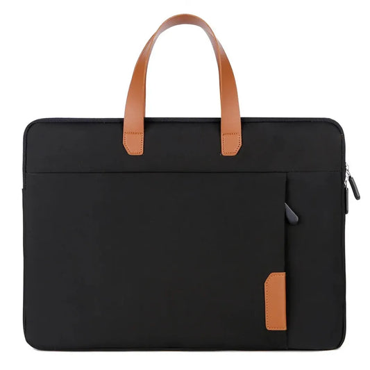 JMT-364810 Oxford 15.6 Inch Laptop Briefcase - Portable PU Leather Shoulder Bag with Plush Lining