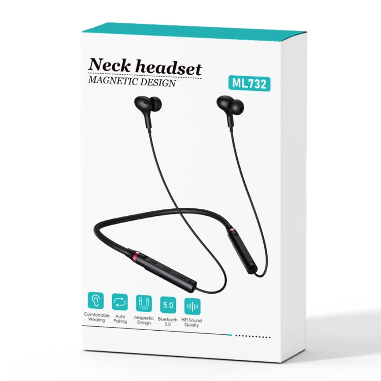 JMT-364810 Wireless Magnetic Neckband Earphones with Noise Reduction for Sports and Bodybuilding