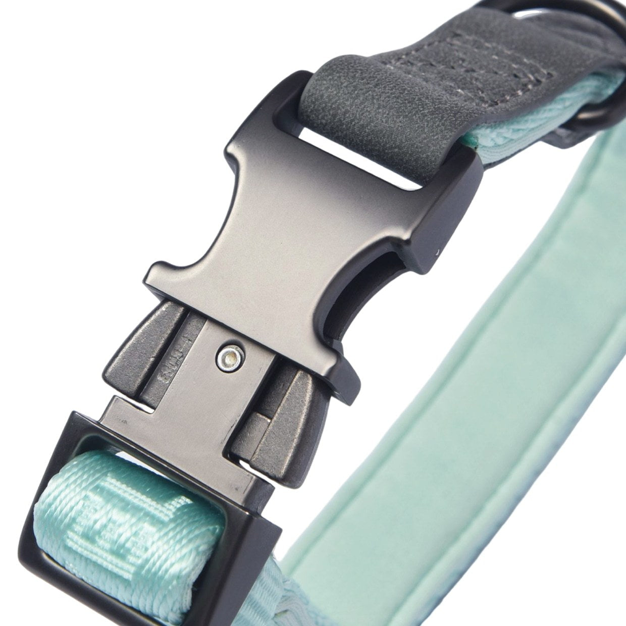 JMT-365322 Heavy Duty Adjustable Neoprene Padded Dog Collar with Side-Release Buckle and D-Ring, 1 in Wide