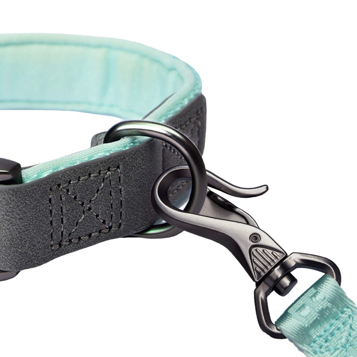 JMT-365322 Heavy Duty Adjustable Neoprene Padded Dog Collar with Side-Release Buckle and D-Ring, 1 in Wide