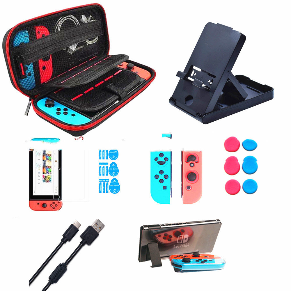 JMT-365322 Toughened Film Protection and Accessory Set for Game Consoles - Includes EVA Case, Screen Protectors, and Controller Caps