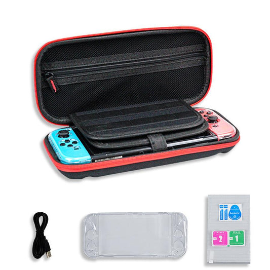 JMT-365322 Toughened Film Protection and Accessory Set for Game Consoles - Includes EVA Case, Screen Protectors, and Controller Caps