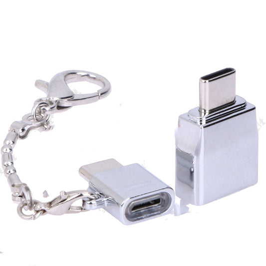 JMT-365322 Zinc Alloy Micro Female to USB Type-C Male OTG Adapter Set