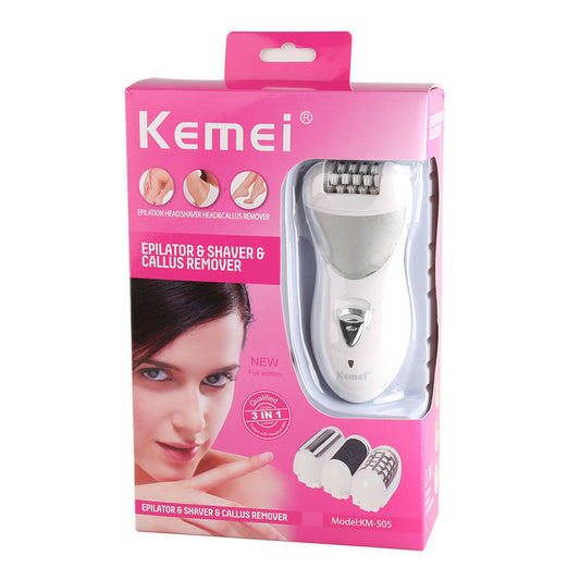 JMT-365386 Multifunctional Electric Lady Care Device - Plucker, Shaver, and Foot Grinder 3-in-1
