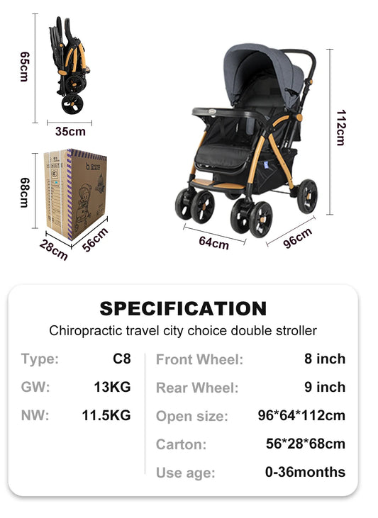 JMT-366474 High Landscape Multi-Functional Folding Baby Stroller with Two-Way Portability and Storage Basket