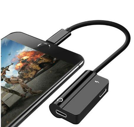 JMT-366474 iPhone Compatible 3.5mm AUX & Lightning Charging Adapter - Dual Function Audio Splitter