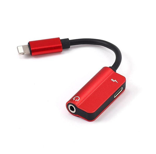 JMT-366474 iPhone Compatible 3.5mm AUX & Lightning Charging Adapter - Dual Function Audio Splitter