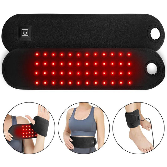 JMT-366538 Infrared Heating Therapy Band for Sports Recovery and Injury Relief, 11W Power, Type-C Black Design