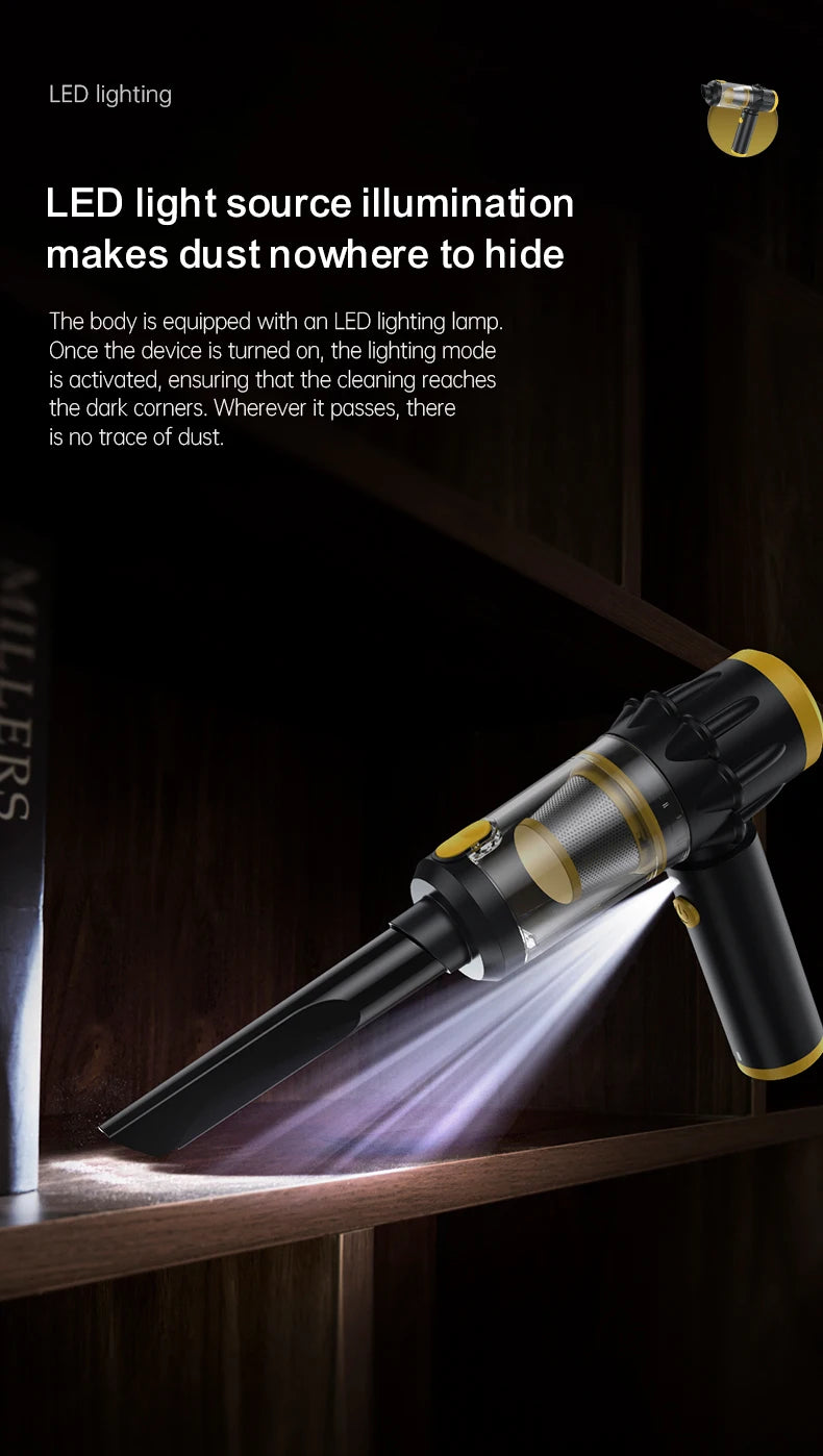 JMT-366602 Cordless Handheld Car Vacuum Cleaner with Strong Suction and Auto Vacuum Function