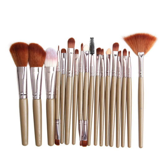 JMT-366730 18-Piece Makeup Brush Set with Blush, Lip, and Fan Brushes for Professional Use