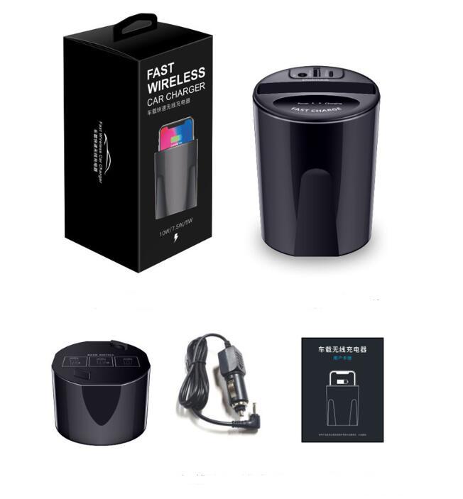 JMT-366986 Car Wireless Charging Cup with QI Standard, Micro USB Interface, 10W/7.5W/5W Power Output