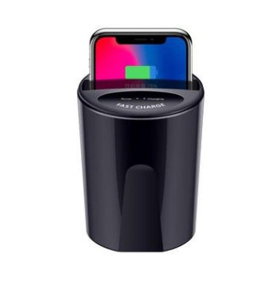 JMT-366986 Car Wireless Charging Cup with QI Standard, Micro USB Interface, 10W/7.5W/5W Power Output
