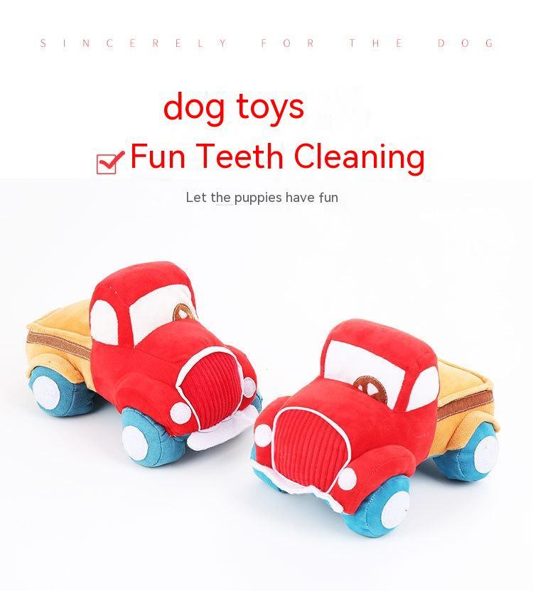 JMT-367114 Plush Car Dog Toy with Sound for Chewing and Playtime