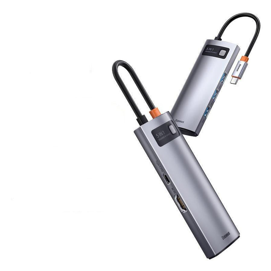 JMT-367626 Baseus 5-in-1 Multifunctional Type-C Hub Docking Station in Space Gray