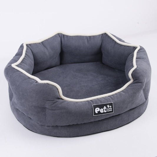 JMT-367754 Memory Foam Pet Sofa Cushion - Comfortable and Breathable Cloth Nest in Blue, Pink, or Grey (S & L Sizes)