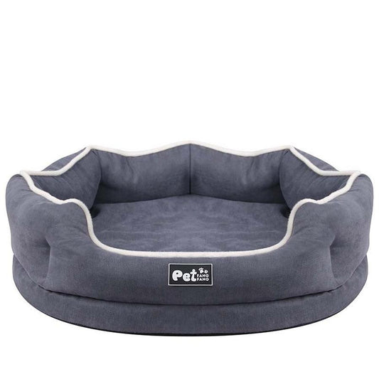 JMT-367754 Memory Foam Pet Sofa Cushion - Comfortable and Breathable Cloth Nest in Blue, Pink, or Grey (S & L Sizes)